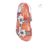 Laura Vita Liloo Leather Sandal In Rose