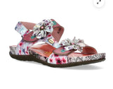 Laura Vita Liloo Leather Sandal In Rose