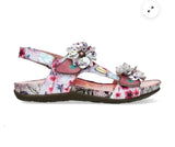 Laura Vita Liloo Leather Sandal In Rose