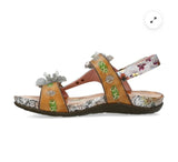 Laura Vita Liloo Leather Sandal In Beige