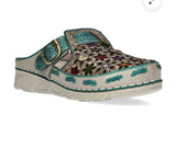 Laura Vita Dorry Mule Sandal in Turquoise