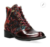 Laura Vita Alice Ankle Boot in Wine