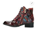 Laura Vita Alice Ankle Boot in Wine