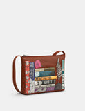 Yoshi Shakespeare Bookworm Brown Leather Crossbody Bag
