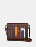 Yoshi Brown Leather " Book Worm" Cross Body Bag