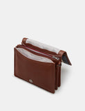 Yoshi Brown Leather " Book Worm" Cross Body Bag