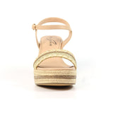 Lunar Amanda Wedge Sandal In Beige