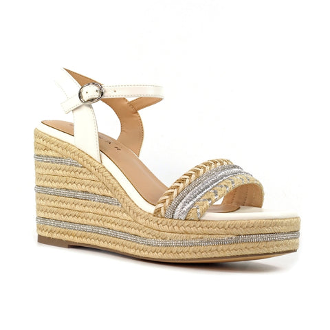 Lunar Amanda Wedge Sandal In White