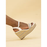 Lunar Amanda Wedge Sandal In White