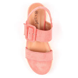 Lunar Amelia Platform Sandal In Coral
