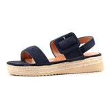 Lunar Amelia Platform Sandal In Navy