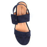 Lunar Amelia Platform Sandal In Navy