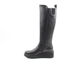 Heavenly Feet Foxtail Knee Length Boot in Black