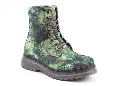Heavenly Feet Eva Ankle Boot in Jungle Velour