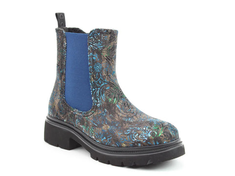 Heavenly Feet Zeta Meadow in Blue Velour