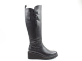 Heavenly Feet Foxtail Knee Length Boot in Black