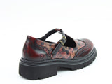 Heavenly Feet Cradle Mary Jane Style Shoe In Burgundy