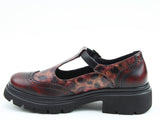 Heavenly Feet Cradle Mary Jane Style Shoe In Burgundy
