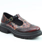 Heavenly Feet Cradle Mary Jane Style Shoe In Burgundy