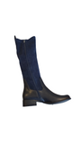 Caprice Navy Leather Stretch Leg Boots 