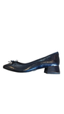 Tamaris Navy Patent Ballerina Pump 