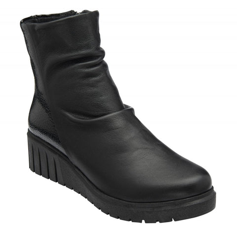 Lotus Adlee Wedge Ankle Boot in Black