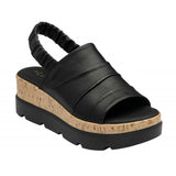 Lotus Jessie Black Wedge Sandal