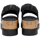 Lotus Jessie Black Wedge Sandal