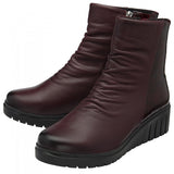 Lotus Adlee Wedge Ankle Boot in Burgundy