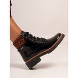 Lunar Bowen Black Patent Ankle Boot