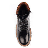 Lunar Bowen Black Patent Ankle Boot