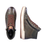 Remonte High Top Trainer Boots in Green