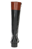 Caprice Two Tone Knee Length Black/Tan Leather Boots