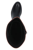 Caprice Two Tone Knee Length Black/Tan Leather Boots