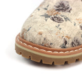 Lunar Dazzle Floral Ankle Boot in Beige