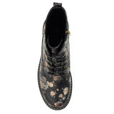 Lunar Dazzle Floral Ankle Boot in Black