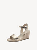 Tamaris Light Gold Wedge Sandal