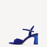 Tamaris Royal Blue Leather Heeled Sandal