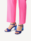 Tamaris Royal Blue Leather Heeled Sandal