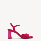 Tamaris Fucshia Leather Heeled Sandal