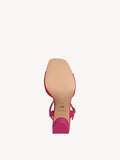 Tamaris Fucshia Leather Heeled Sandal