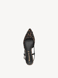 Tamaris Leopard Combination Sling-Back Pump