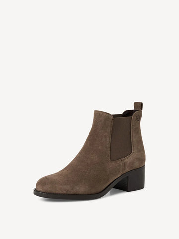 Tamaris Taupe Suede Ankle Boot