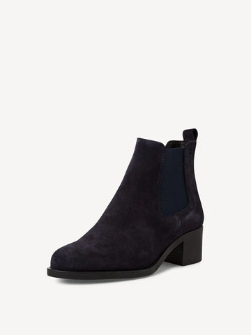 Tamaris Navy Suede Ankle Boot