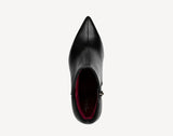 Tamaris Black Leather Heeled Ankle Boot
