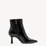 Tamaris Black Leather Heeled Ankle Boot