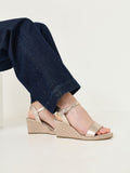Tamaris Light Gold Wedge Sandal