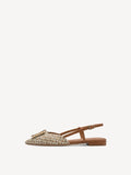 Tamaris Natural Combination Sling-Back Pump
