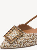 Tamaris Natural Combination Sling-Back Pump