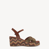 Marco Tozzi Olive Combination Wedge Sandal